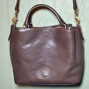 Dooney & Bourke Brenna Florentine Leather Crossbody Satchel Purse Bag